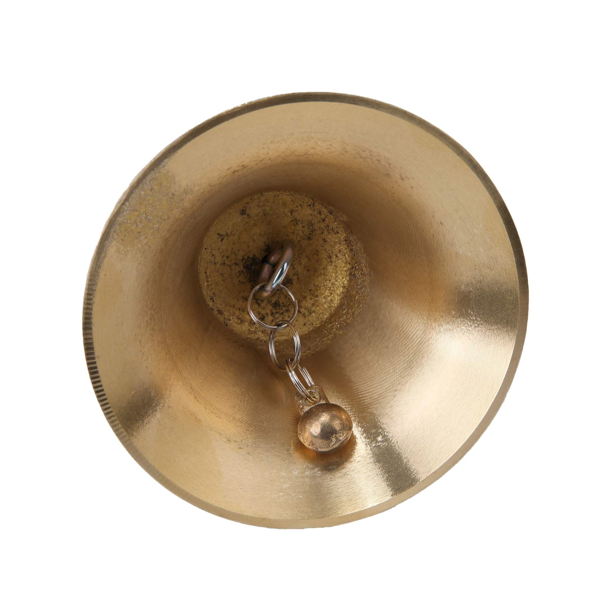 Super Loud Solid Brass Hand Call Bell Hand Bell - Hand Call Bell with Brass Solid Wood Handle,Very Loud Handbell — image 5