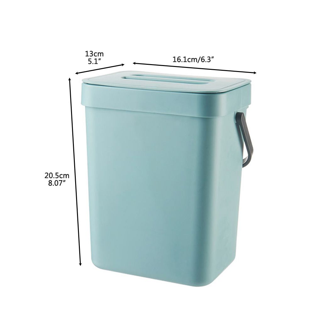 Small Kitchen Compost Bin 3L Kitchen Waste Bin Household Countertop Container with Lid for Rubbish Composter — image 2