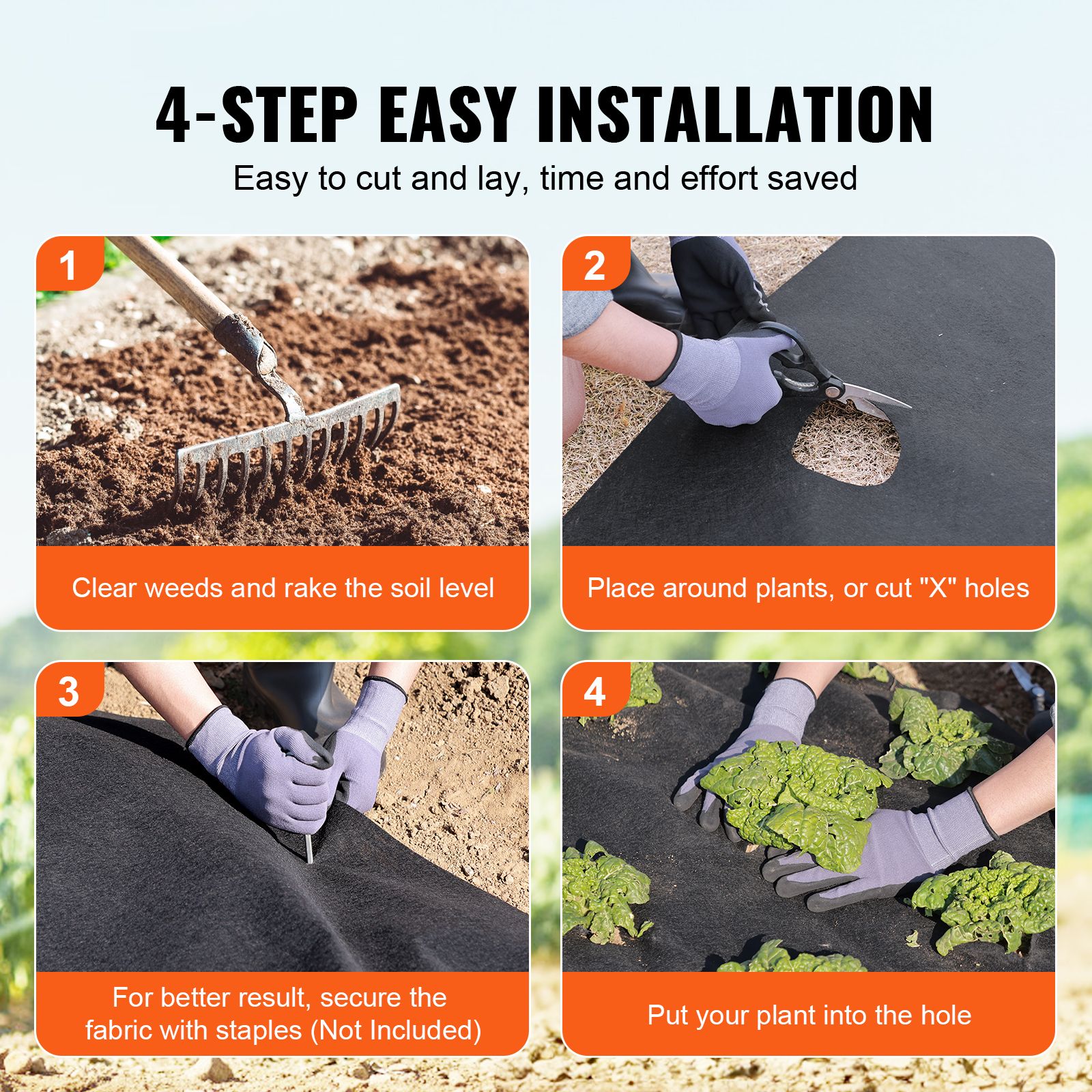 Non Woven Geotextile Fabric Under Gravel, 6x100FT 8OZ Driveway Fabric Landscape Fabric, Heavy Duty Weed Barrier Fabric, Ground Cover Weed Control Fabric โ image 5