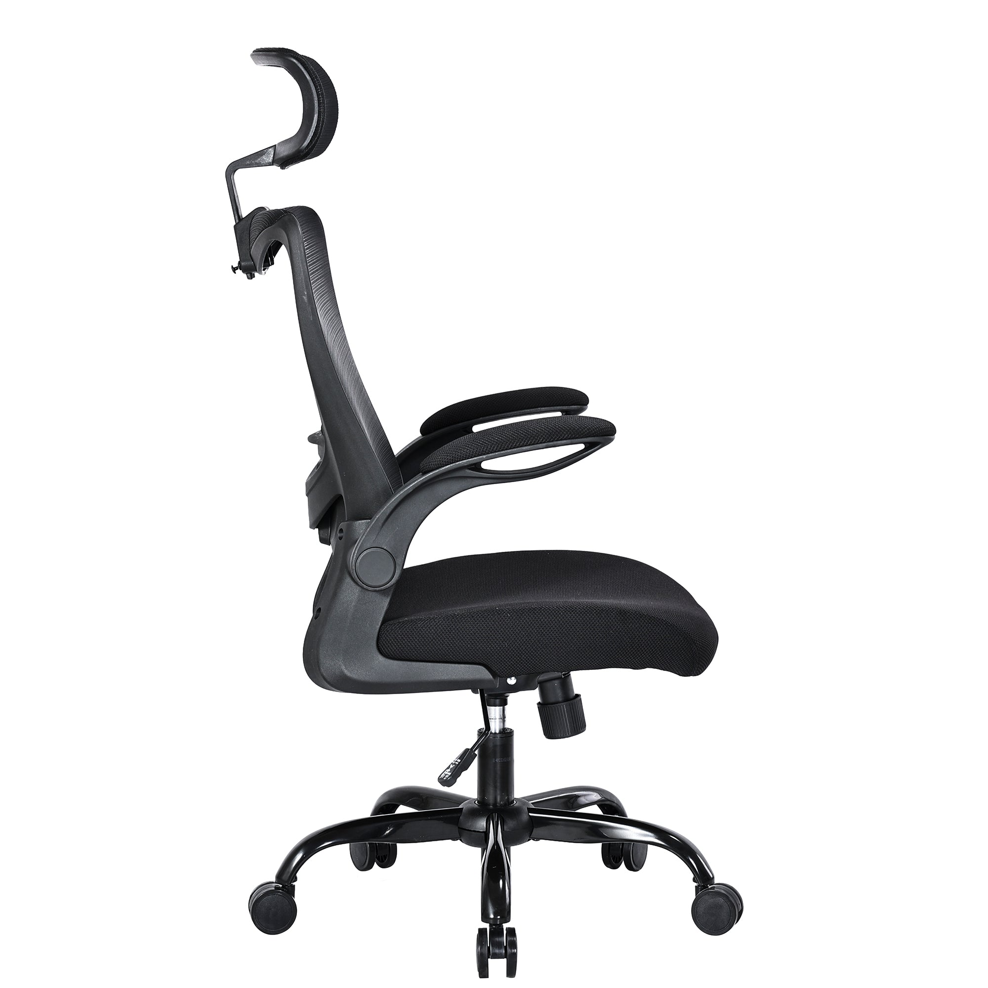 MONA Ergonomic High Back Flipped Armrest Task Chair In Black — image 4