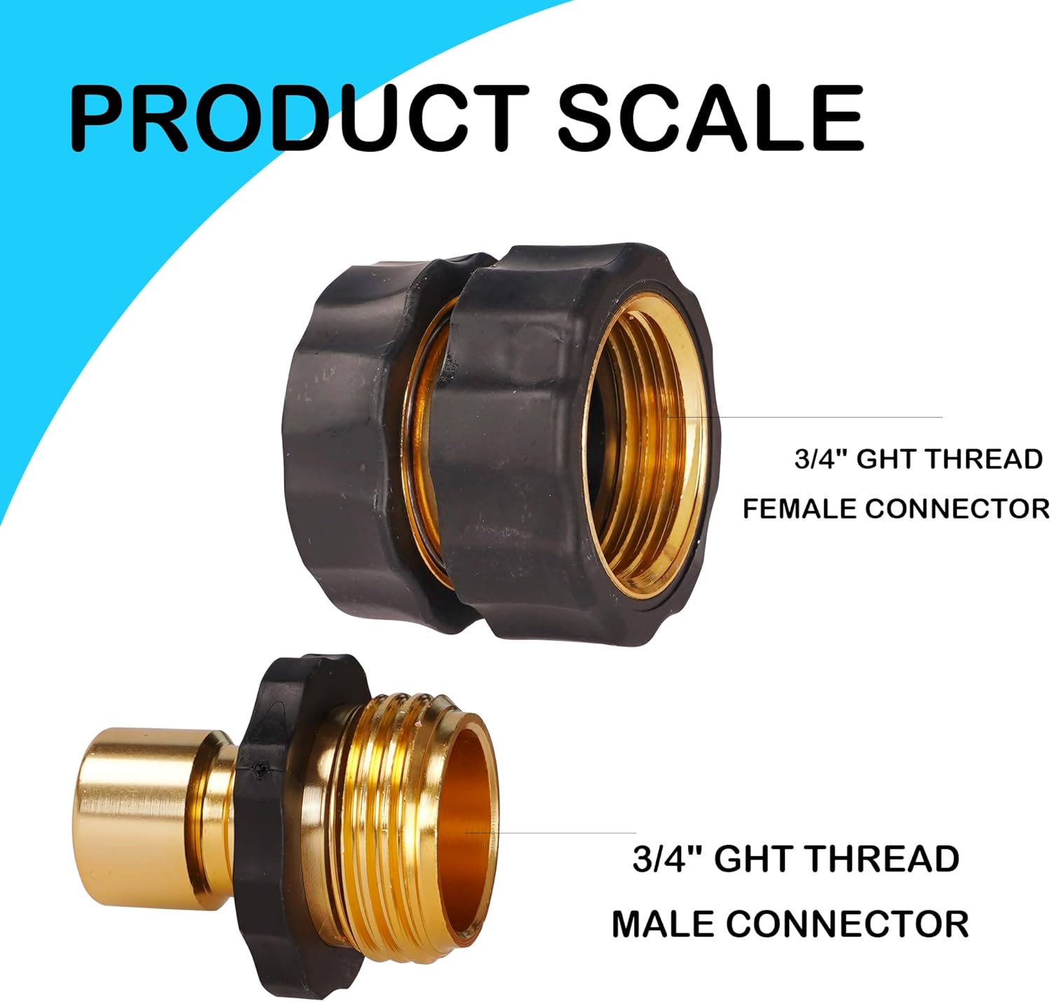 Garden Hose Quick Connector, 3/4 Inch Male and Female Garden Hose Fitting Quick Connector, 3 Female + 6 Male โ image 3