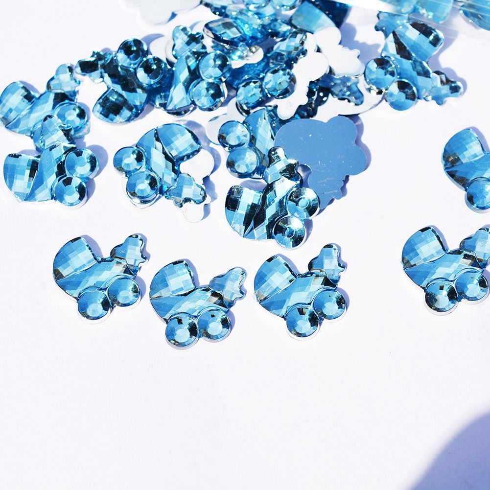 100pcs Baby Shower Birthday Party Gift Decoration Toy Accessories (Bluecarriage) — image 3
