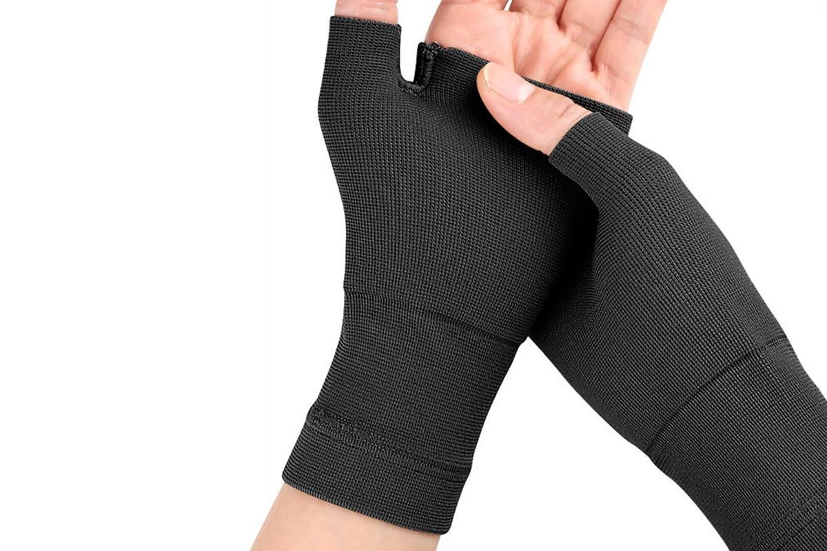 1Pair Wrist Brace Glove Sport Wrist Support for Fitness Weightlifting Black - L โ image 5