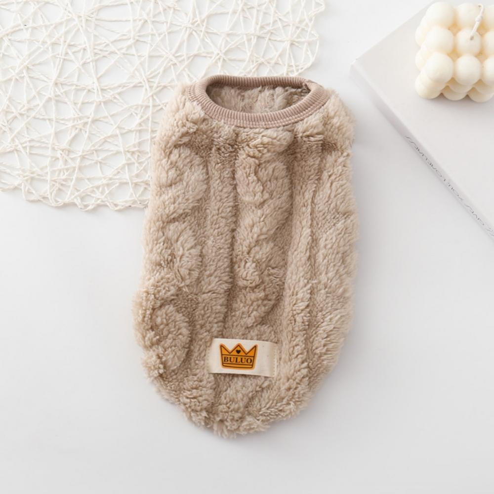 Cat Sweaters Kitty Sweater for Cats Knitwear,Small Dogs Kitten Clothes Male and Female,High Stretch,Soft,Warm Dog Clothes for Small Dog and Cat Winter XS Beige — image 2