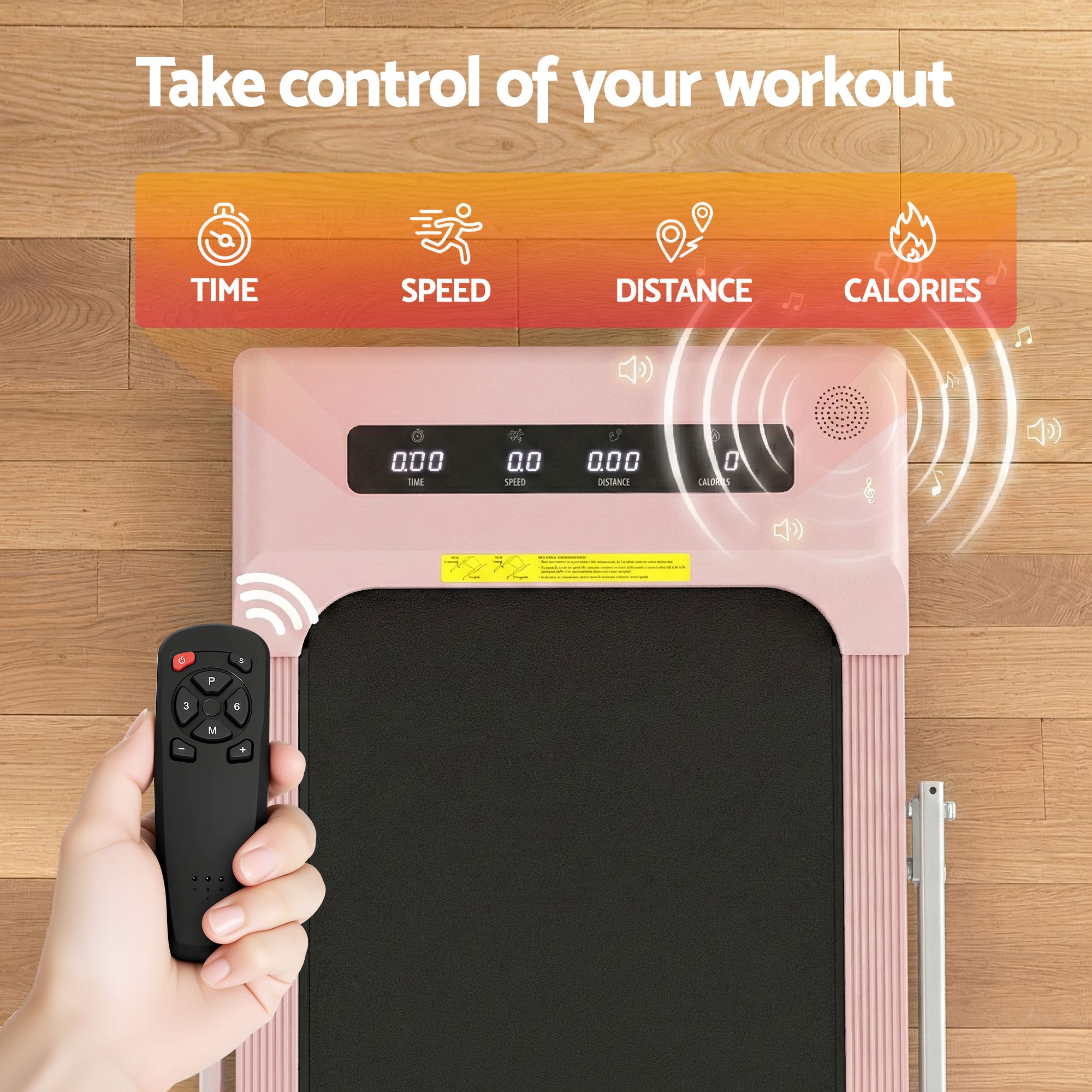 Everfit 2 in 1 Treadmill Electric Walking Pad Under Desk Home Gym Fitness 380mm Pink โ image 6