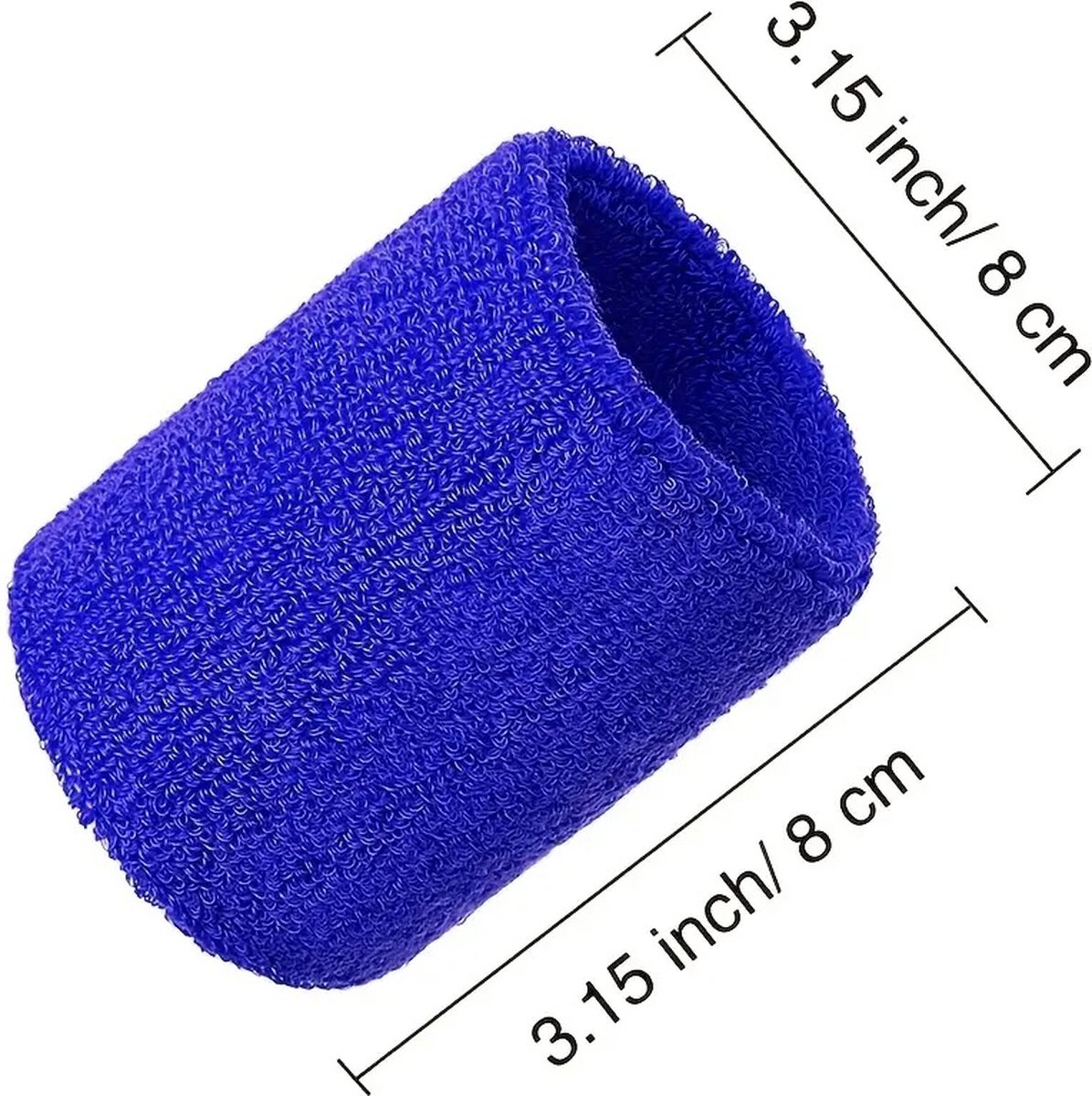 Wristband Set | Sweatband | Sweatbands | Wrist | Sports Bands | 2 Piece | Blue — image 2