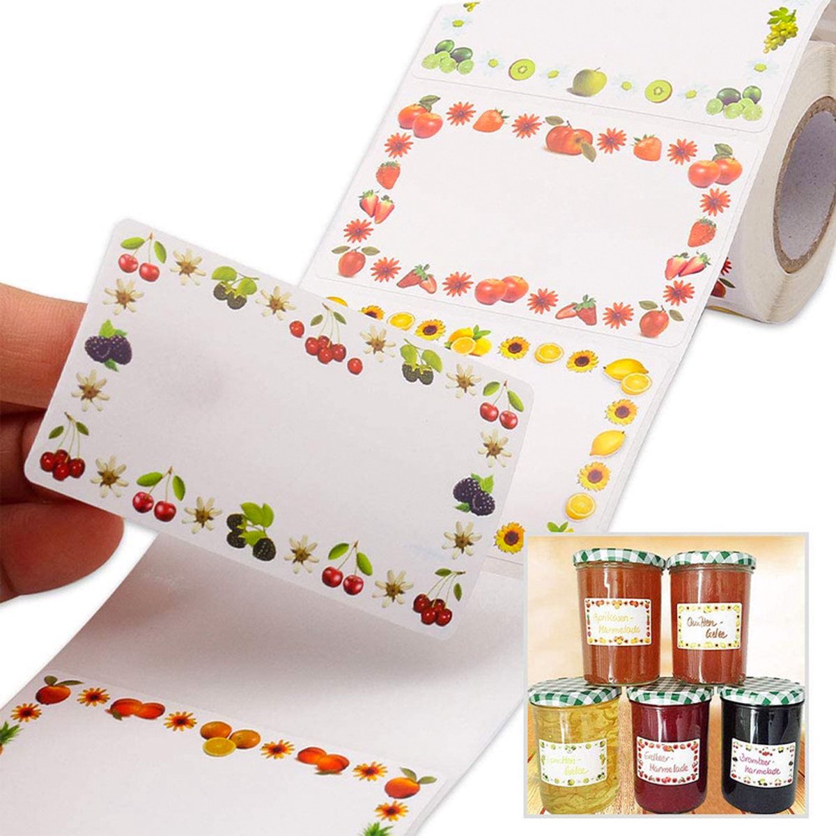2 pcs Writable Freezer Labels PP Roll - 500 Stickers - Fruit Label Sticker - Freezer Labels - 5x3CM - Writable - Freezer Stickers - Shelf Life Labels - Freezer — image 3