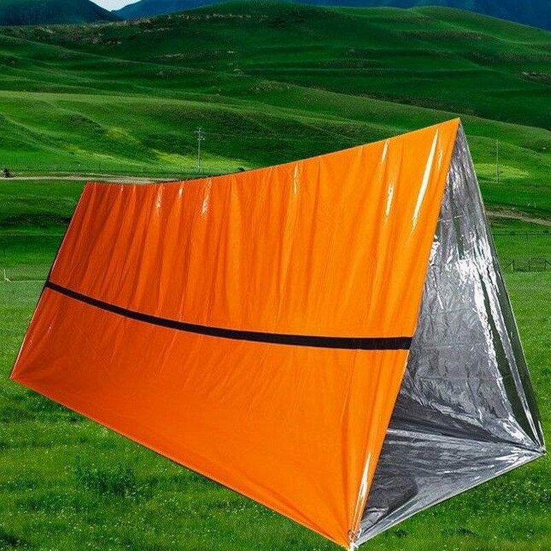 Outdoor Emergency Tent, Waterproof Foldable 2 Person Tube Tent Survival Shelter Survival Tent for Camping Hiking Kayaking โ image 4