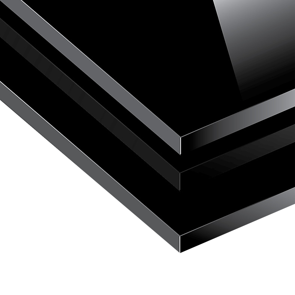 Toughened 90cm x 70cm Black Glass Kitchen Splashback โ image 4