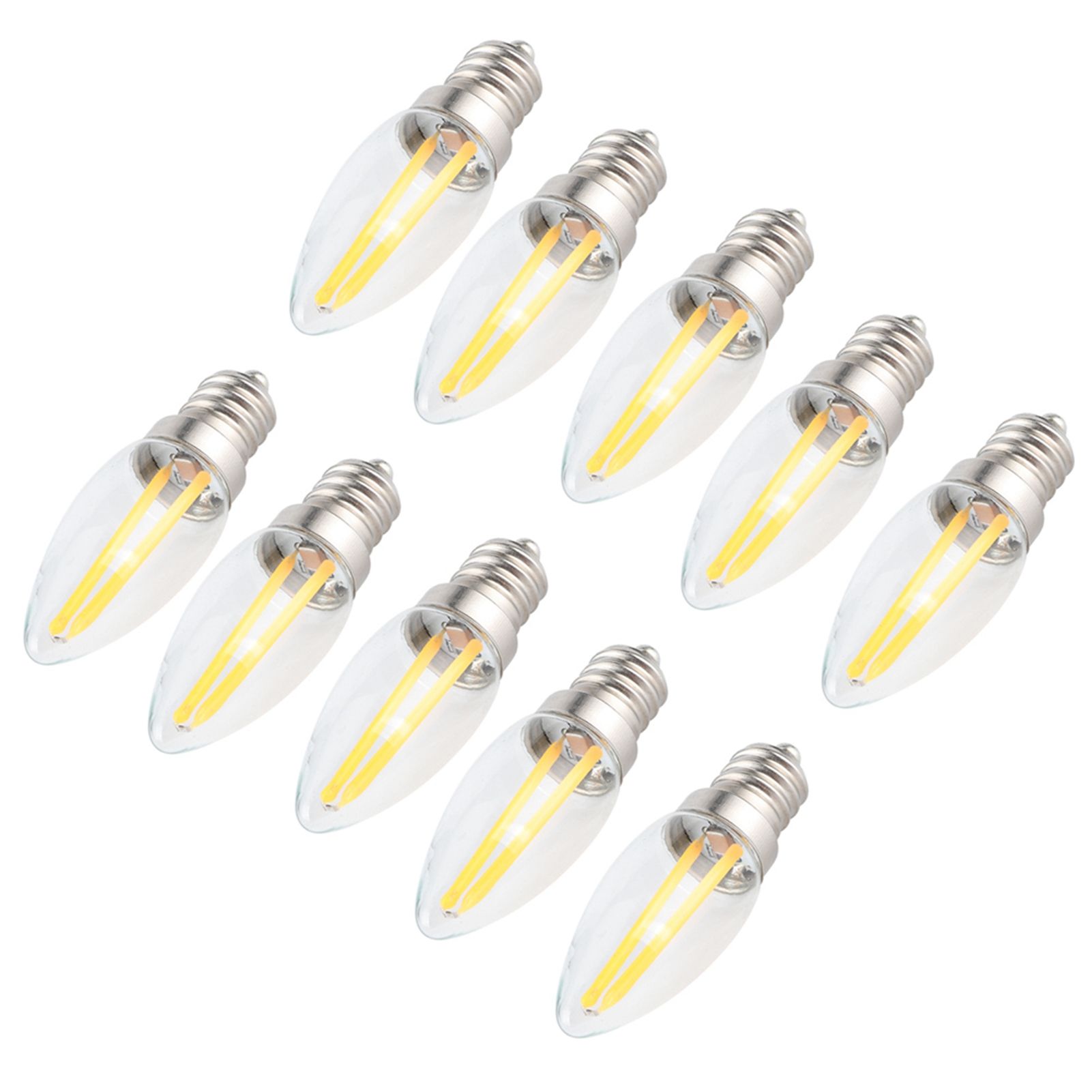 10Pcs E12 Long Filament Small LED Light Bulbs Dimmable Lamp 1.5W AC110V for Home Lighting โ image 5