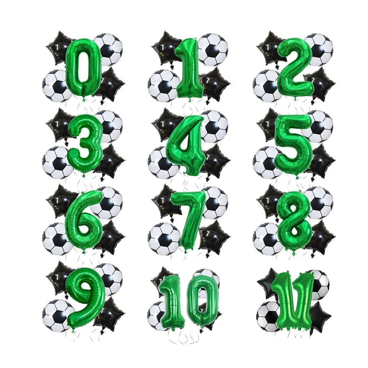 32 Inch Green Soccer Balloons 5 Pieces Set World Cup Birthday Party Decoration - 1 โ image 3
