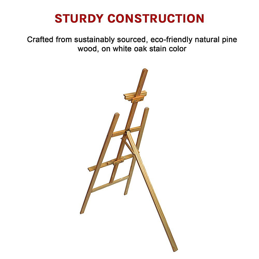 Pine Wood Easel Artist Art Display Painting Shop Tripod Stand Wedding — image 4