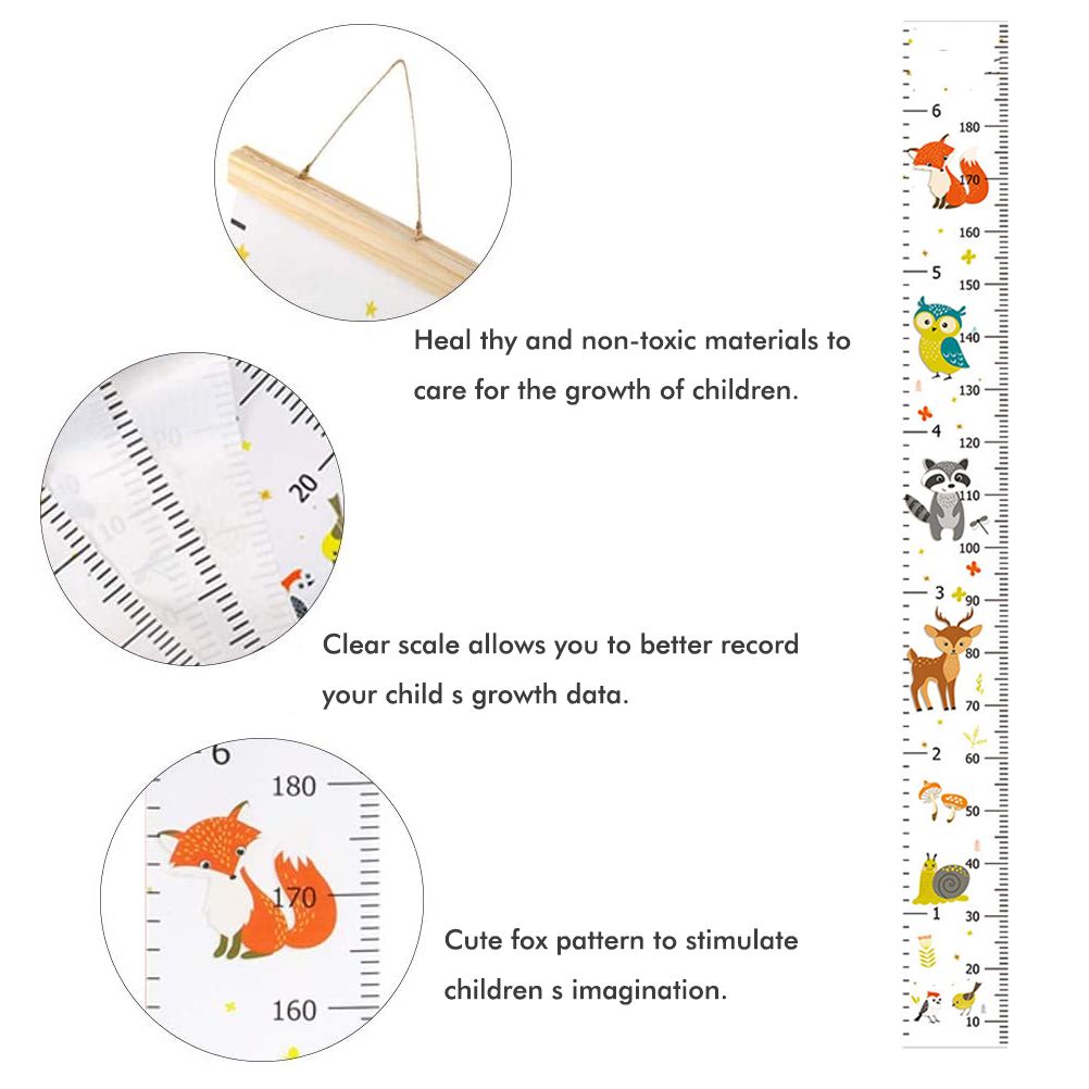 Baby Growth Height Chart Wall Ruler Stickers Decals for Kids Boys Wall Ruler for Children โ image 3