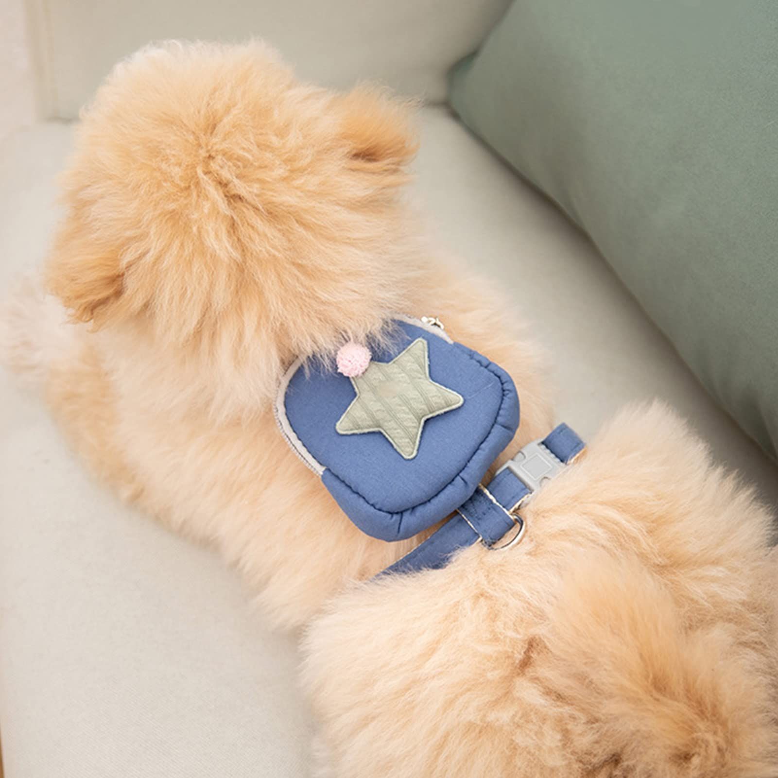 Pet Harness Leash Set, Cute Backpack Cat Vest Belt Leash Snap Design Pet Harness Leash Comfortable and Breathable Dog Vest Leash โ image 5