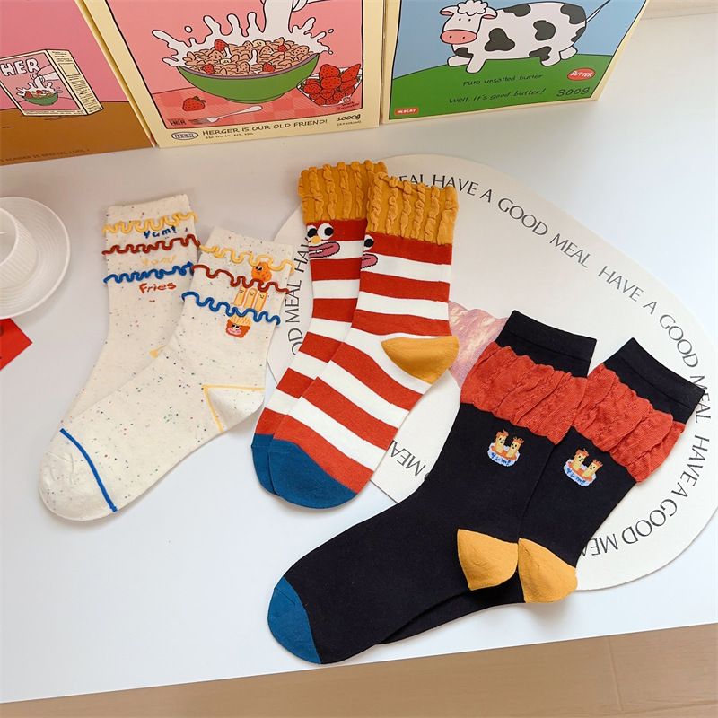 Womens Girls Novelty Funny Crew Socks Cute Animal Bear Socks for Girl's Gift with different colors and patterns — image 4