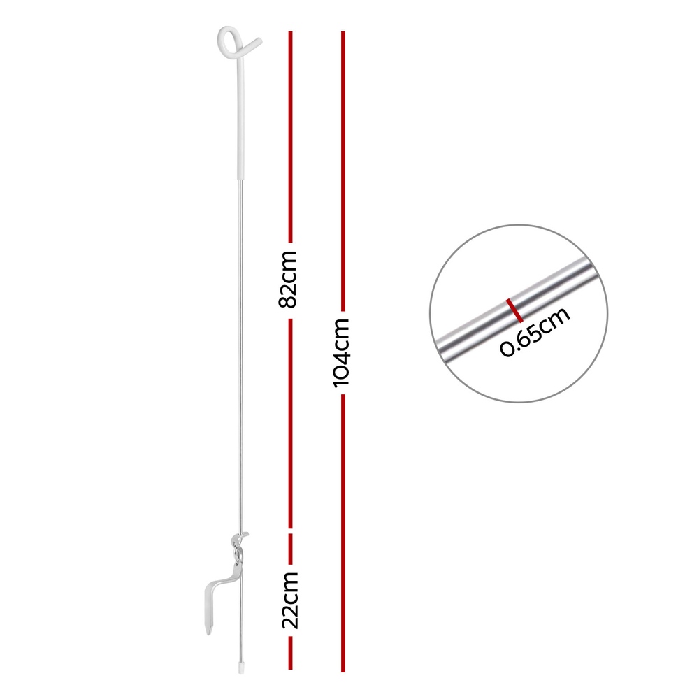 Giantz 20x Electric Fence Pigtail Posts Steel Tape Fencing โ image 2