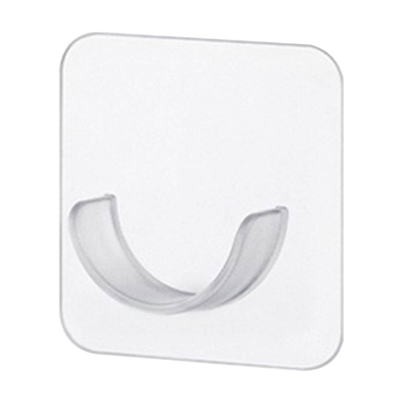 2 Pack Adhesive Shower Rod Holders, Clear No Drill Wall Mount Brackets for Shower Curtain Rods, Waterproof and Strong
