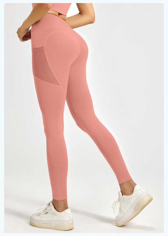 Slim Fit Sports Pants - High Waist Yoga Pants with Side Pockets - Soft and Stretchy Blended Fabric, Breathable and Comfortable - Skinny Fit with โ image 3
