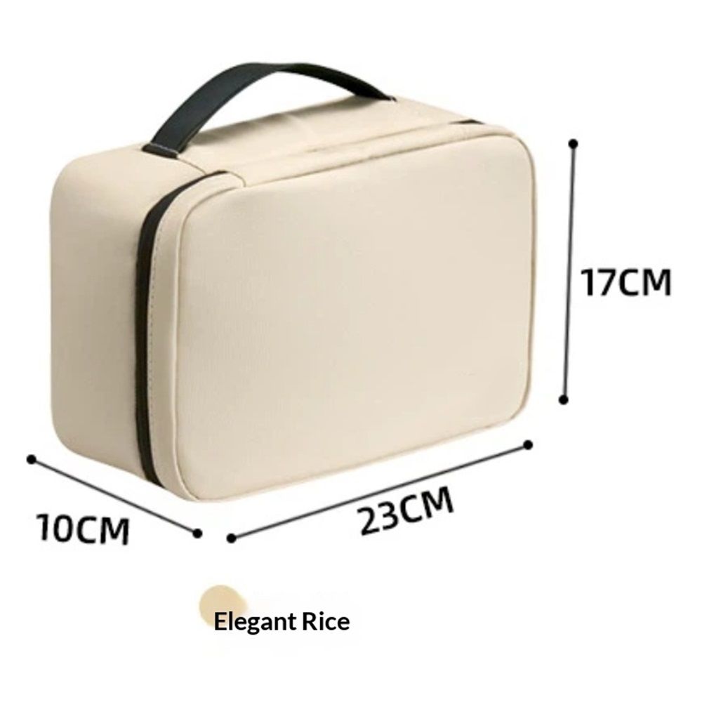 Clean Towels Dedicated Travel Cosmetic Makeup Bag, Portable Large Capacity Beauty Toiletry Water Resistant Organizer Case with Dividers, Zipped Compartments — image 3
