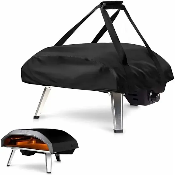 1 Piece 420D Pizza Oven Cover and Carry Bag for Ooni Koda 16, Waterproof Weather-Resistant Outdoor Protector, Black, 76 x 60 x 22 cm
