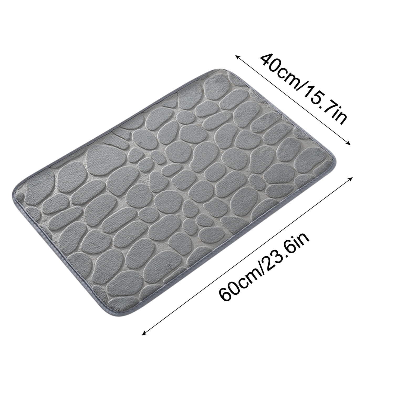 Bathroom Rugs - Ultra Absorbent Non-Slip Floor Bath Mat, Super Soft Shower Mat for Bath Tub, Machine Washable 16 × 24" (Brown) #B-Gray — image 4