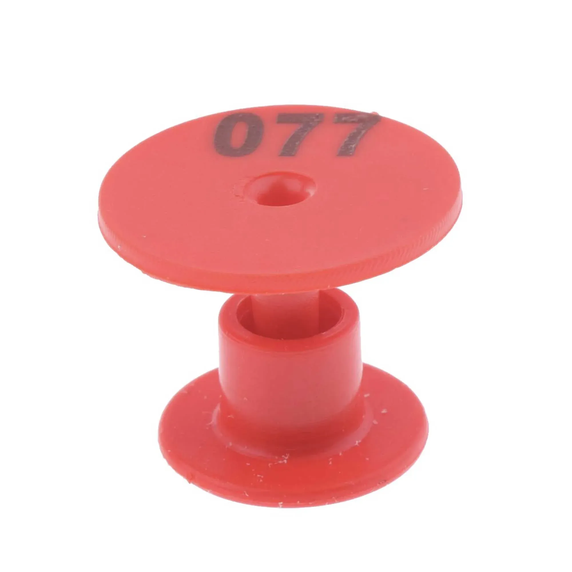 1-100 Cattle Number Ear Tag Set - Round Red Pig Sheep Goat Livestock Label — image 2