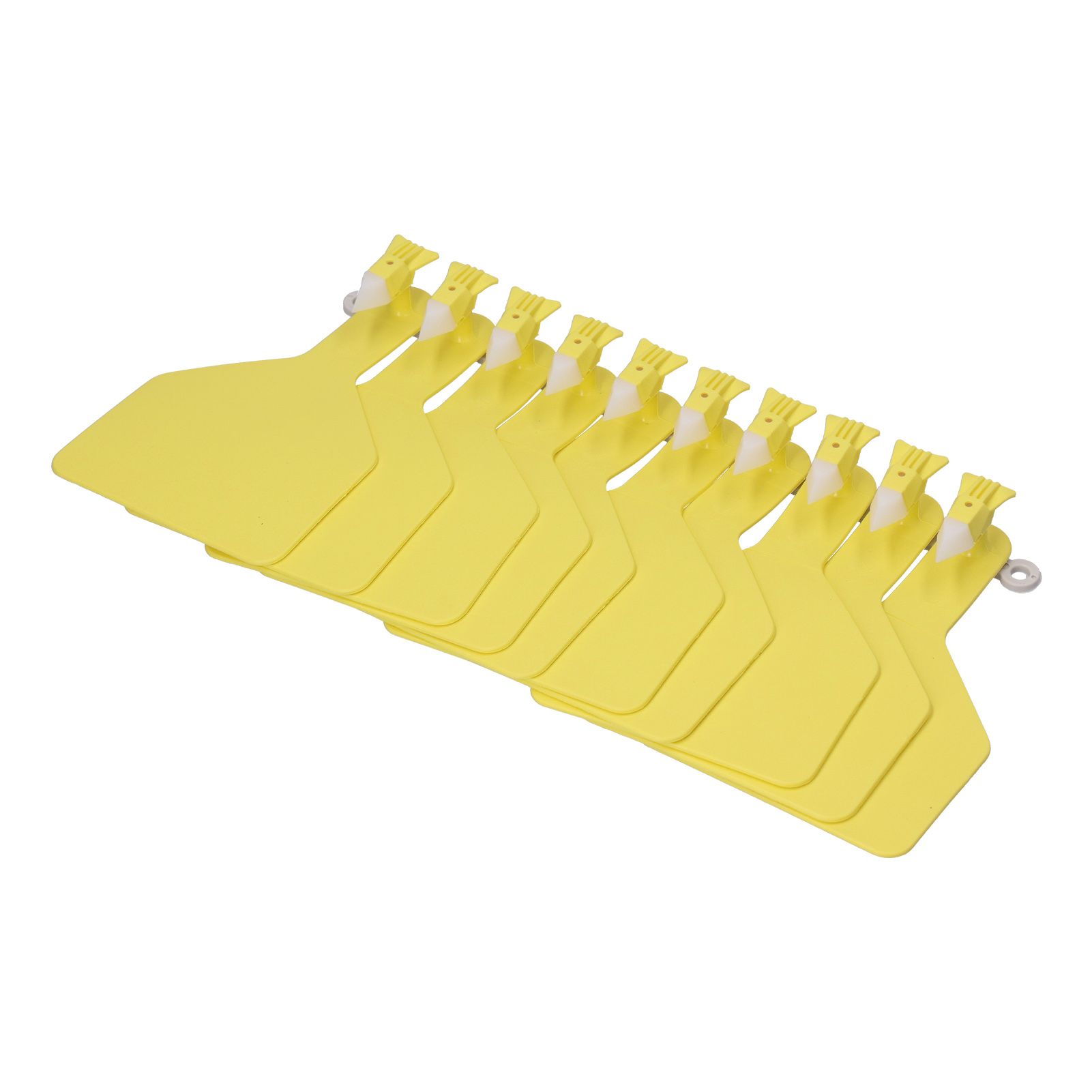 100Pcs Plastic Integrated Ear Tag Kit Livestock Farm Ear Label Tag for Cow Cattle Identification Yellow — image 5
