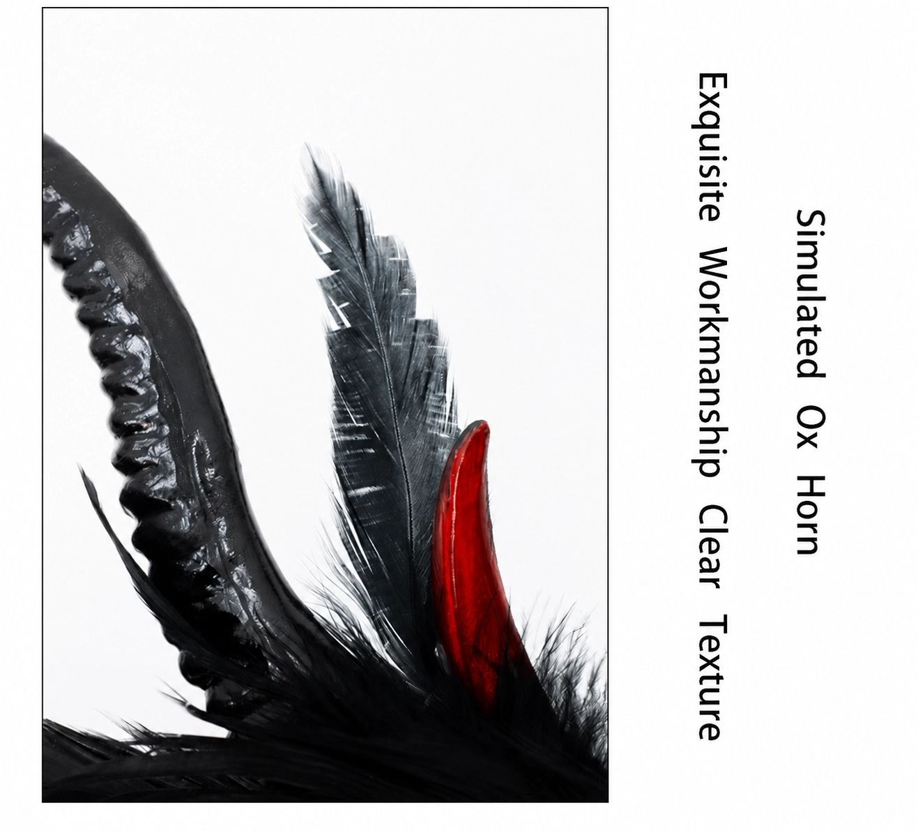 New Halloween Gothic Style Demon Horn Mask (Black+WHITE) โ image 4