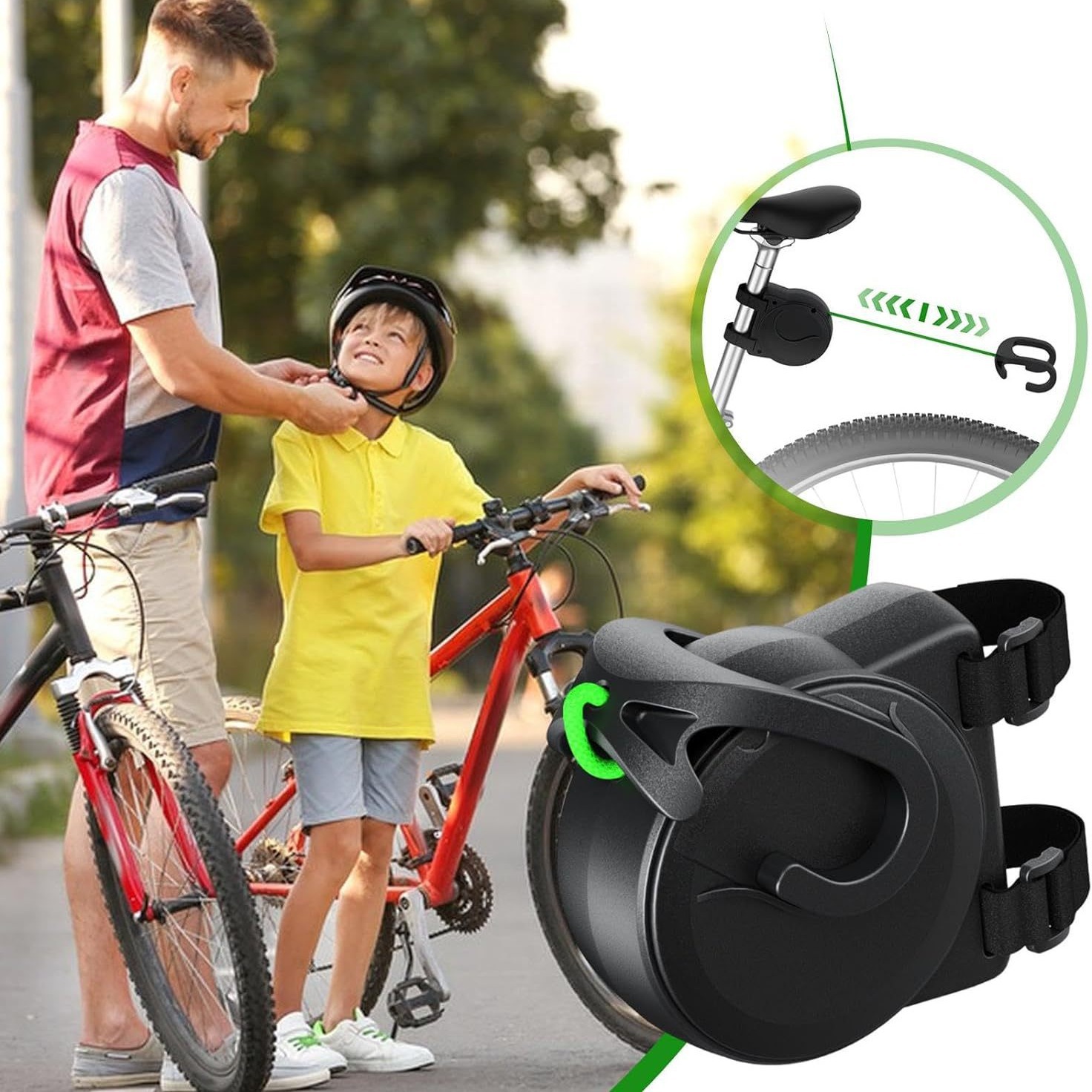 Bike Tow Strap with Automatic Shrinkage - Parent-Child Cycling Assist Rope (450lbs Capacity) — image 4