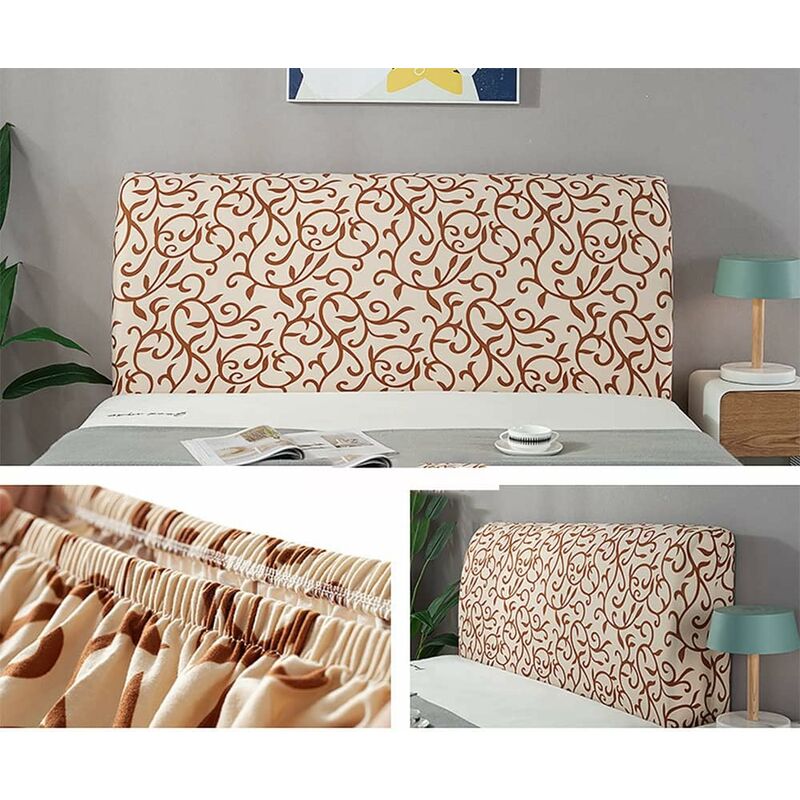 Headboard Cover Painted Pattern Dust Cover Headboard Protector Stretch Cover For Bedroom Upholstered Decoration — image 2