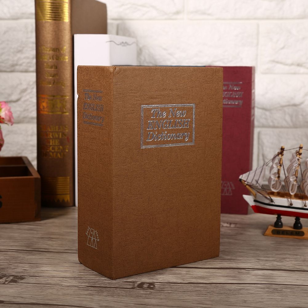 1Pc Security Lock Dictionary Safe Secret Book Cash Money Jewellery Hidden Locker Box (Coffee) โ image 3