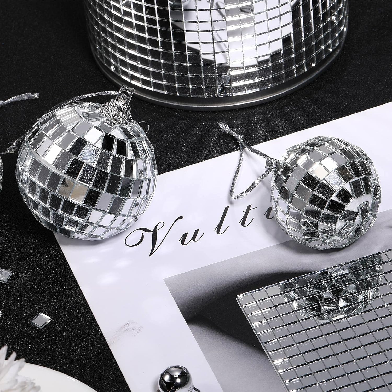 3600 Pieces Mirror Mosaic Tiles Self Adhesive Disco Mirror Tiles Disco Ball Stickers Square Glass DIY Tiles for Craft Decorate, DIY Hat, Art Collage, Indoor โ image 4