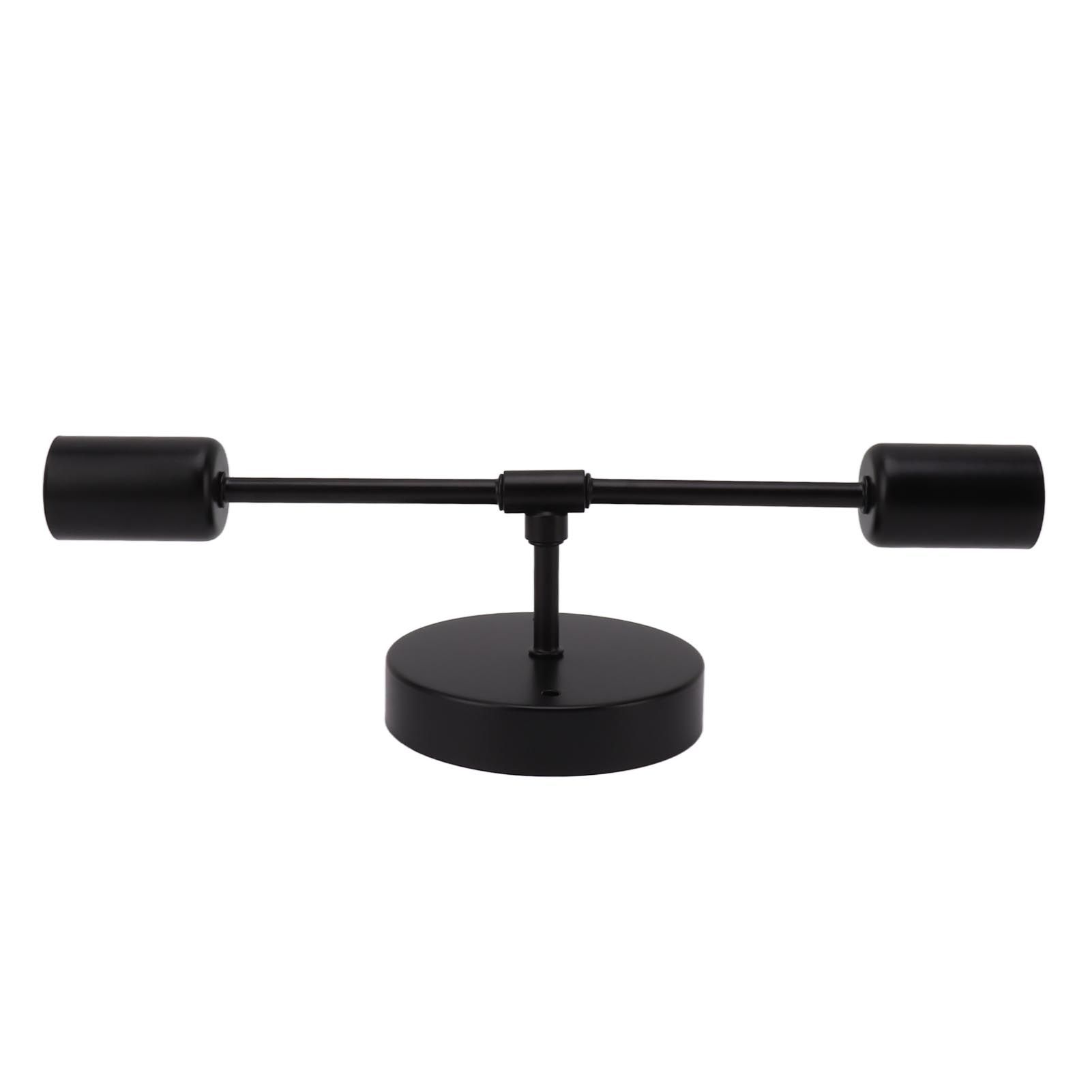 E27 E26 Double Wall Light Base Iron 85‑265V Black Modern Light Holder Base for Living Room Bathroom Dressing Room — image 2
