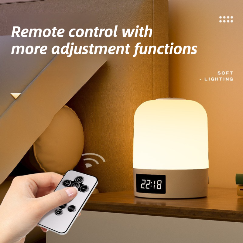 Smart Digital Clock Night Light - Remote Dimmable Bedside Lamp & Sleep Aid for Nursery, Feeding & Bedroom (K2022) โ image 5