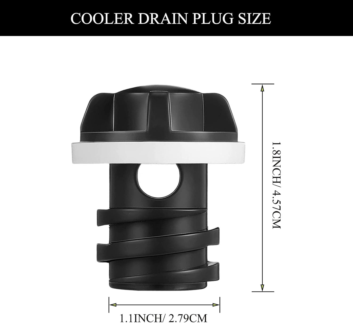 2 Pack Yeti Cooler Drain Plug Replacement Accessories - Compatible with Most Rotomolded Coolers - Leak-Proof Design — image 2
