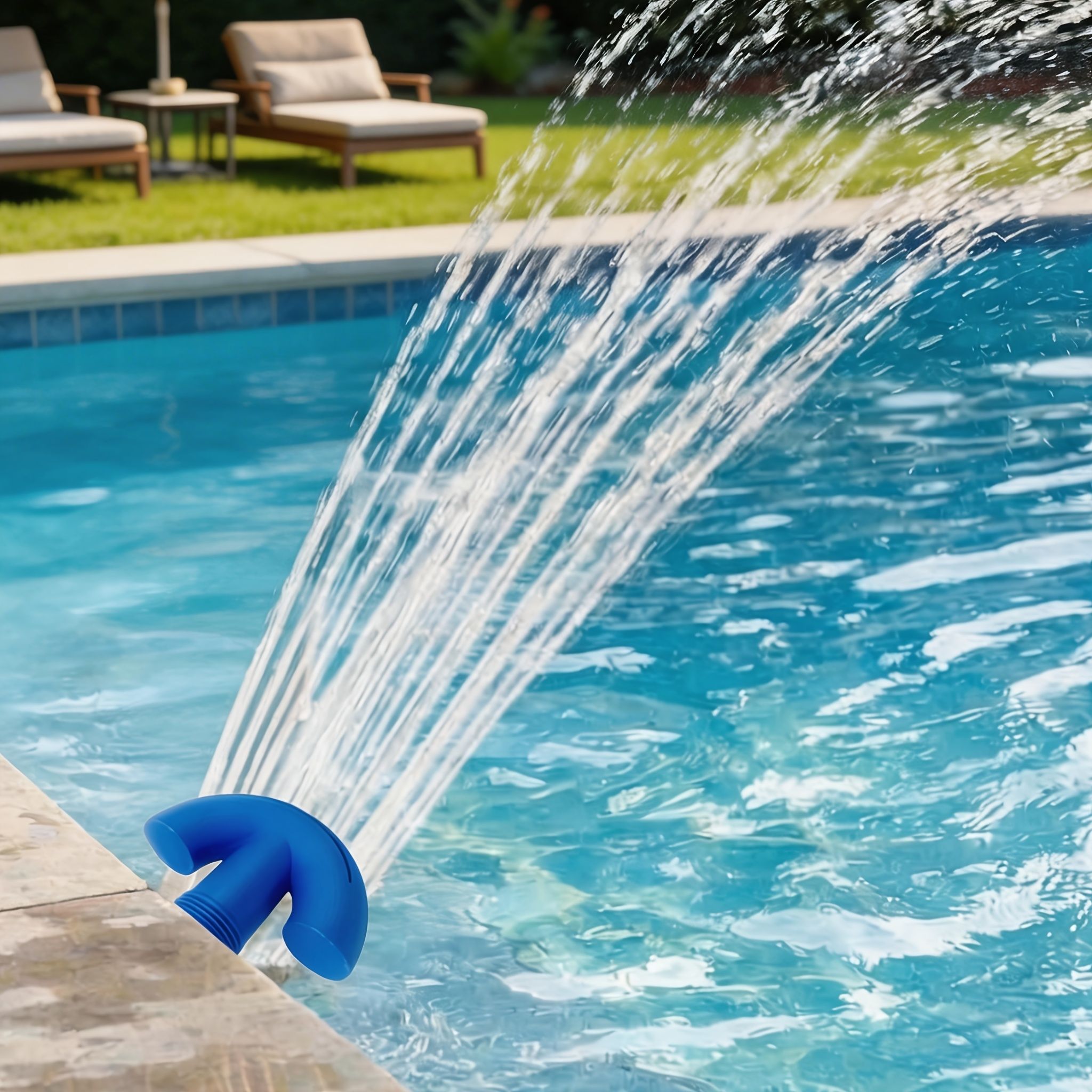 3/4 Inch Universal Swimming Pool Aeration Fountain, Cools Hot Water, Creates Waterfall Spray for Above Ground & In Ground Pools, White 5Pcs โ image 4