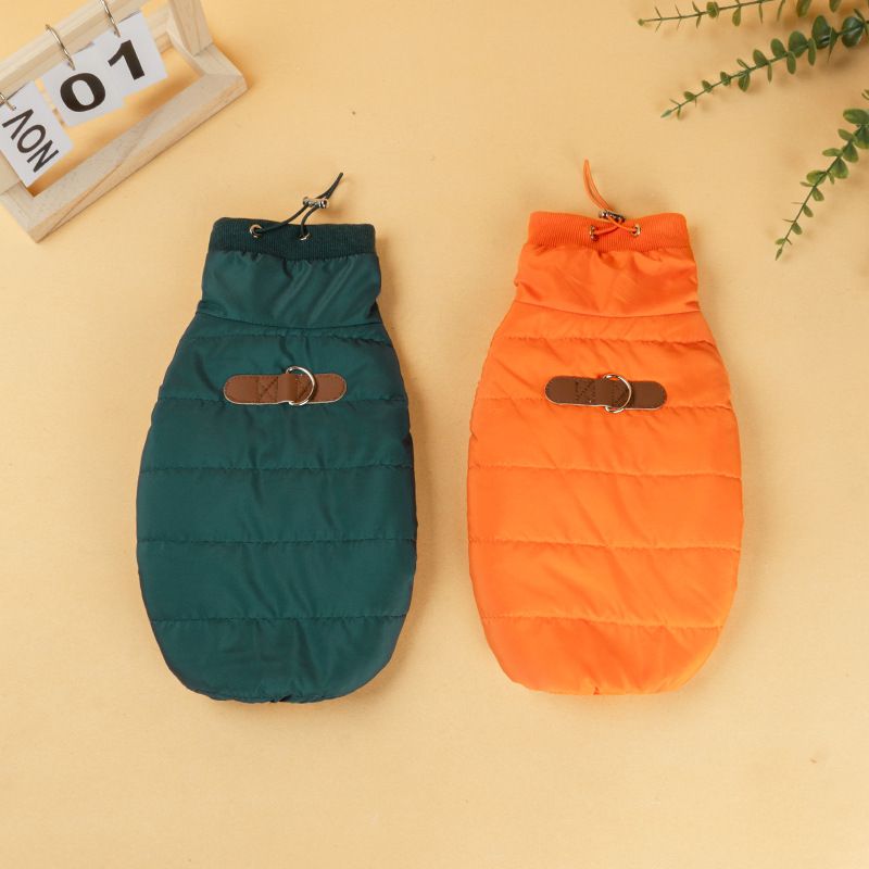 Pet Vest Polyester Warm Coat for Dogs Cats Yellow M — image 4