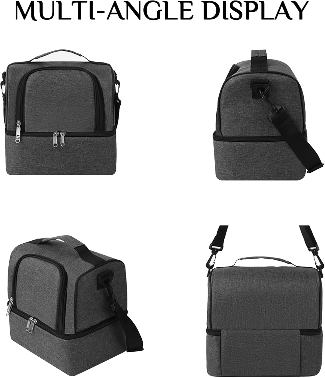 Lunch Bag for Women and Men - Reusable, Leakproof, and Insulated Double Deck Design for Picnic, Hiking, Beach, Work and Office Use โ image 6