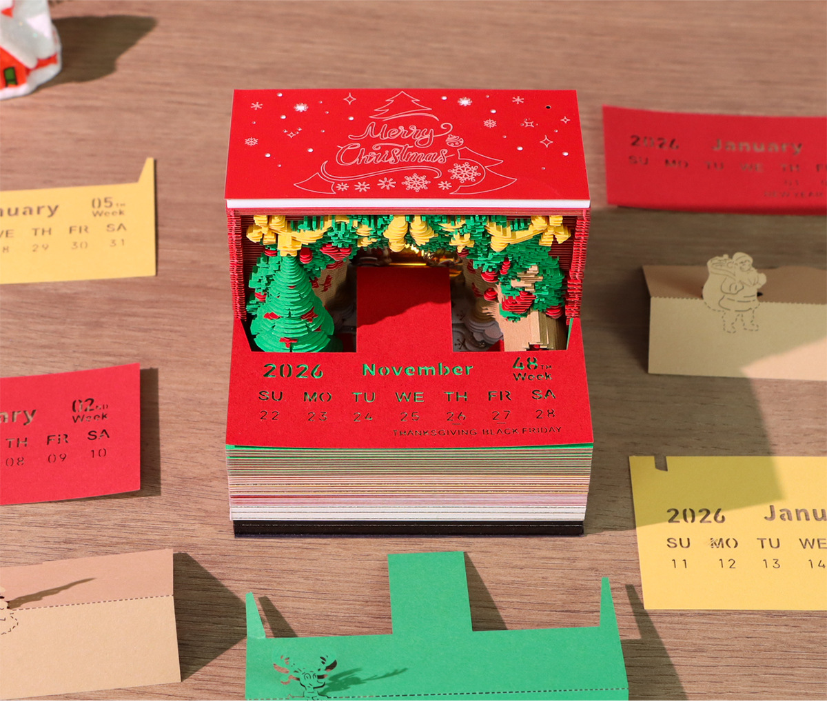 2026 Christmas Arch 3D Memo Pad - Creative Festive Gift & Desk Ornament — image 3