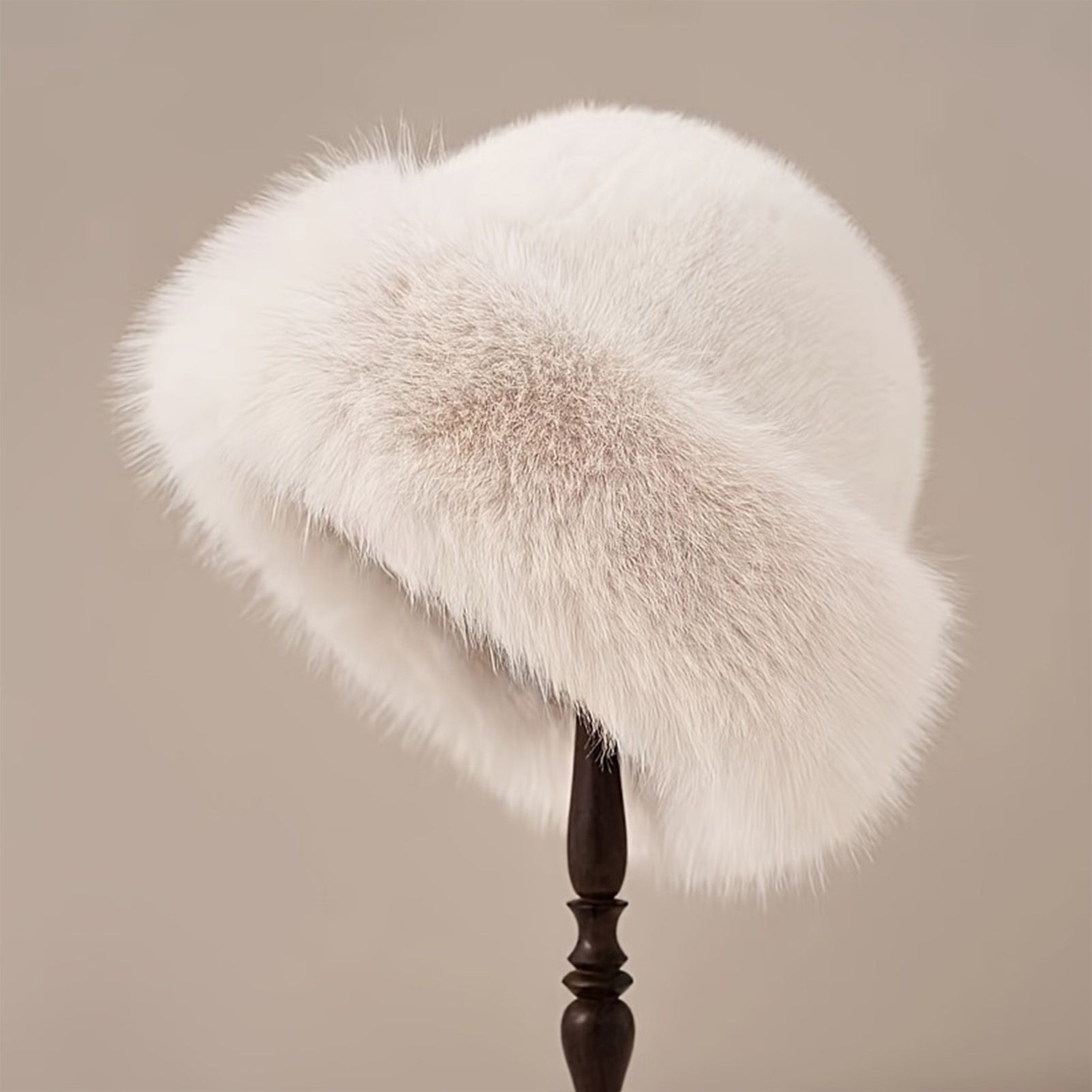 Women's Mongolian Fur Hat with Fur Trim, Windproof and Ear Protection for Cold Weather and Snow β image 3