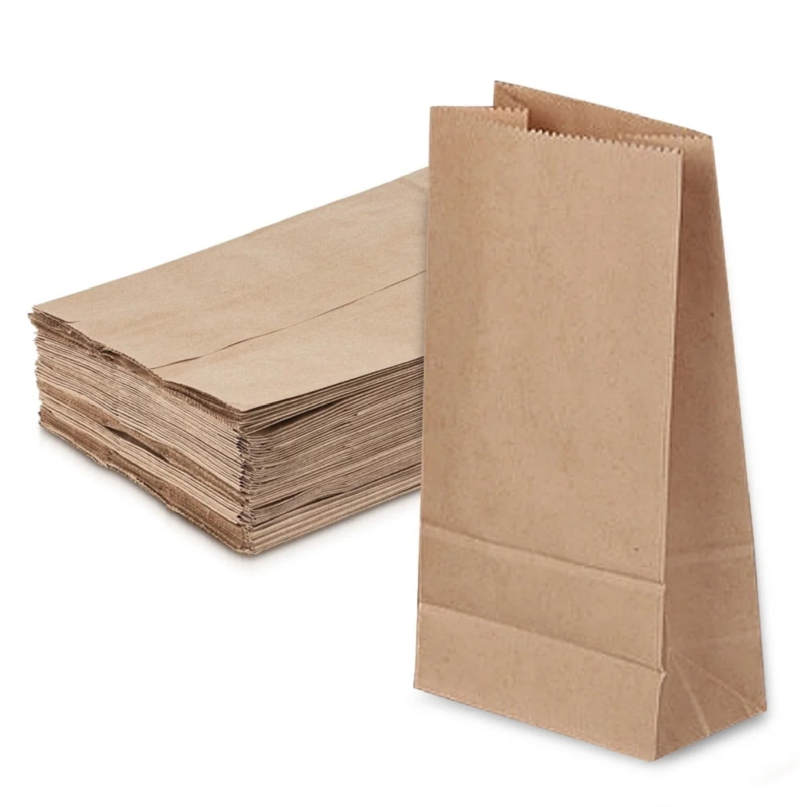 50 Pack Brown Paper Lunch Bags, Extra Small Kraft Bags for Lunch Weddings Parties and Grocery Storage, Khaki, 3.54 x 2.16 x 7.08 inches โ image 2