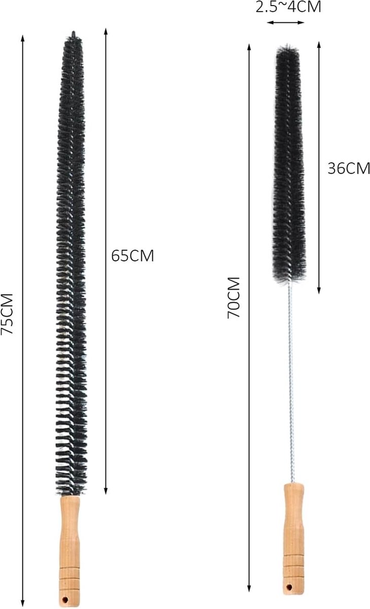 Radiator Brush - 2 Pieces - Flexible Radiator Brush - Dust-Binding Brush - Heating Cleaning Brush/Rapid Brush - Heating Scrub Brush - Handy - With Handle — image 5