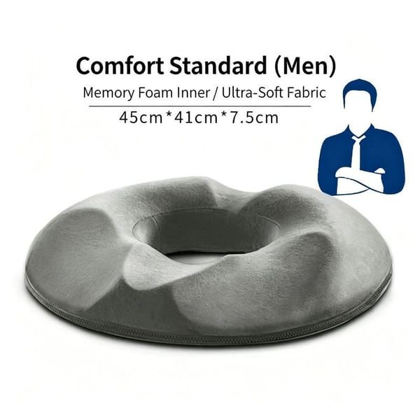 Women Memory Foam Donut Cushion, Orthopedic Pressure Relief Seat Cushion, Breathable Hemorrhoid Coccyx Pain Relief Pad, Postpartum Seat Pad for Office Chair