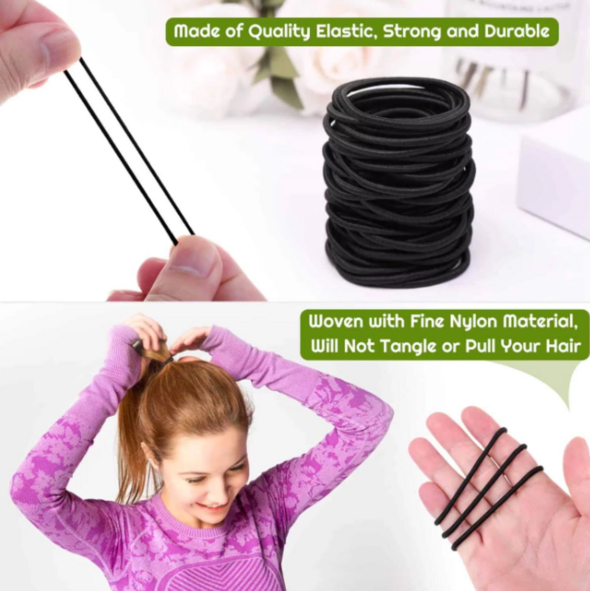 10x Hair Ties | Black — image 2