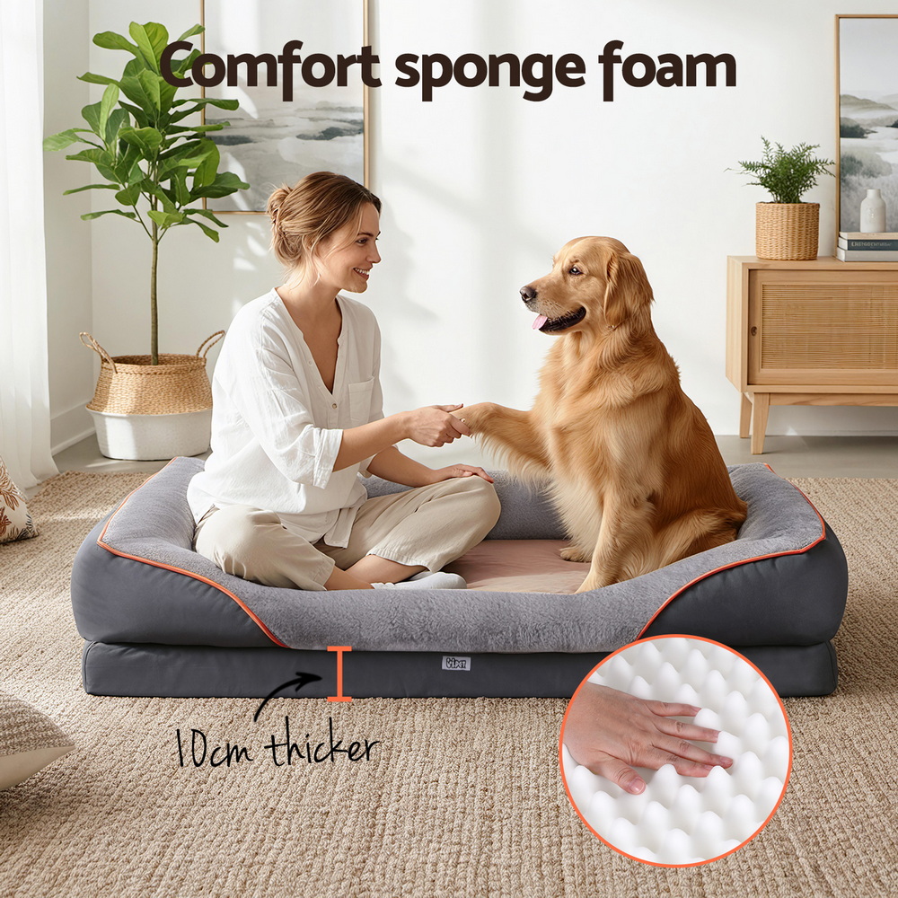 i.Pet Pet Bed Orthopedic Washable Dog Bed Plush Fleece Sofa Cushion Mat โ image 4
