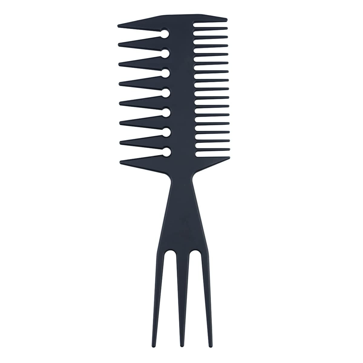 Slicked-back Combs 3 in 1 Fish Tail Bone Shape Hair Extensions Detangling Styling Coloring Comb for Salon Barbers 2pc — image 3