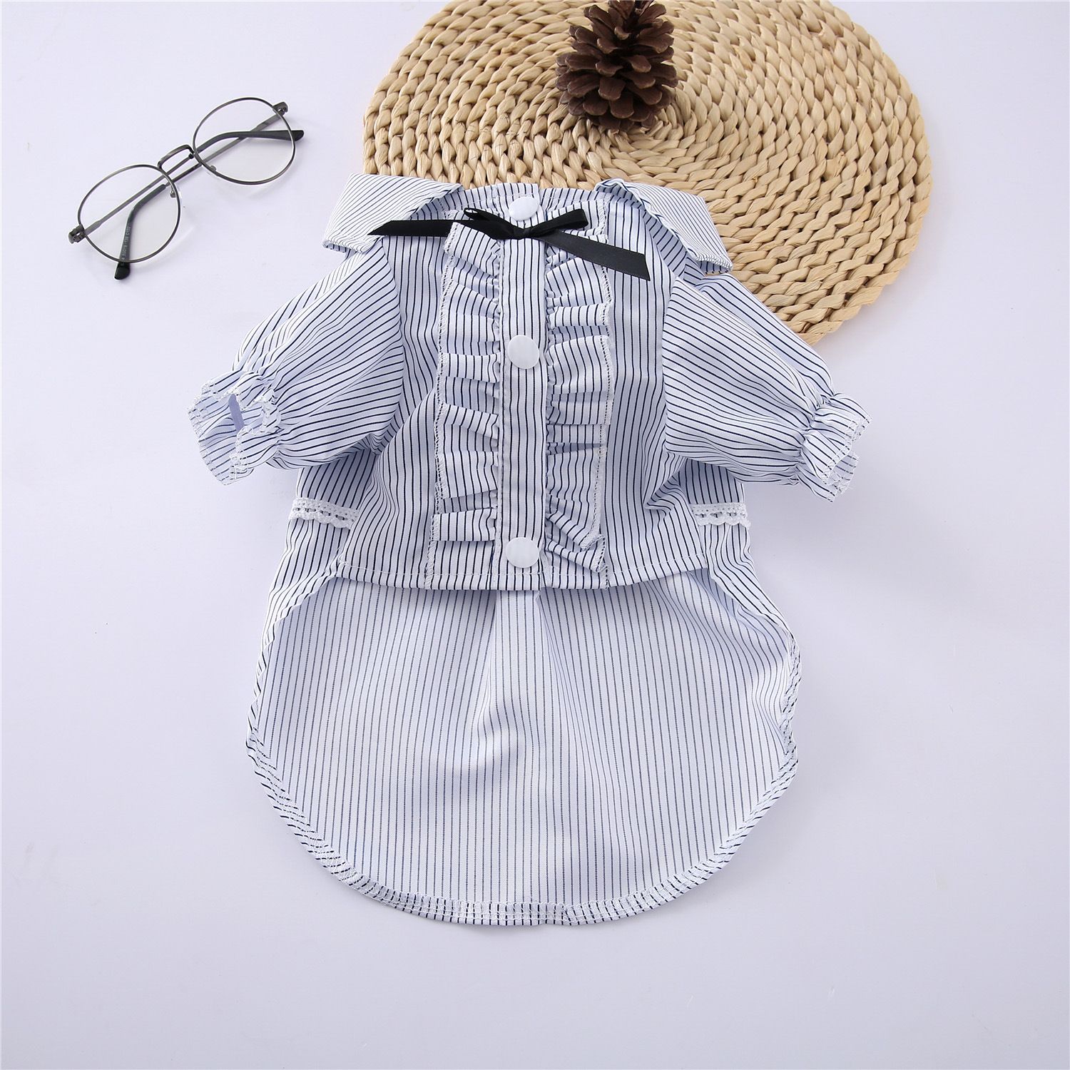 Pet Dog Shirt Polyester Casual Small Breed BLUE SHIRT — image 4
