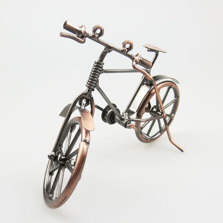 Metal Sculpture Retro Classic Handmade Iron Motorcycle Bicycle Unique Metal Art Decoration Ornaments for Bicycle Motocycle โ image 4