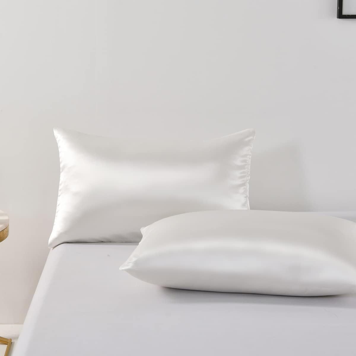 Satin Quilt cover Set Hotel 3 Pieces Quilt cover with Pillowcase, Art Silk Bedding Set-Luxury Soft Silky pillowcase for Hair and Skin, Similar to Silk — image 5