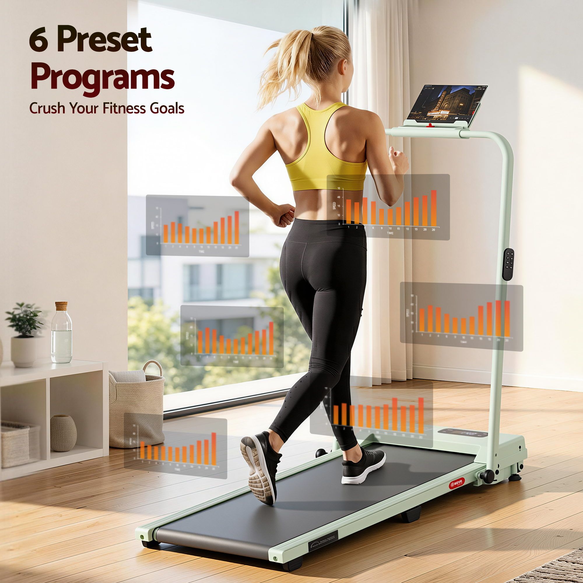 Everfit 3 in 1 Walking Pad Treadmill 12% Incline Under Desk Foldable Treadmills for Home Gym With 38cm Wide Belt APP Control — image 6